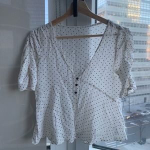 Zara polka dot top
